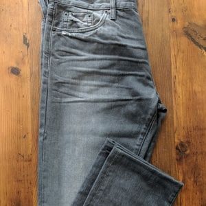 Mens distressed gray jean